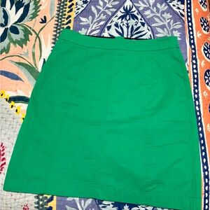 Boden green A-line cotton skirt in 8L